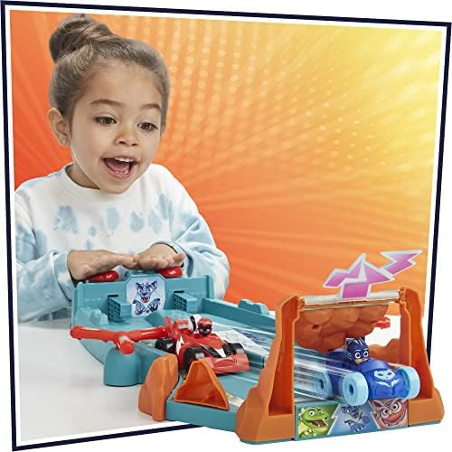 Pj Masks Animal Power Smash And Zoom Racetrack Preschool Toy Zoomzania Raceway Vehicle Playset With 4 Cars For Kids Ages 3 And Up