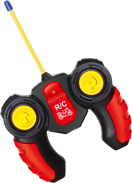 Powertrc Unleash The Ultimate Racing Thrill 360 Degree Rotate Spinning Rc Race Motorcycle Remote Control Race Biker With Dazzling Light And Sound Effect For Kids (Yellow)