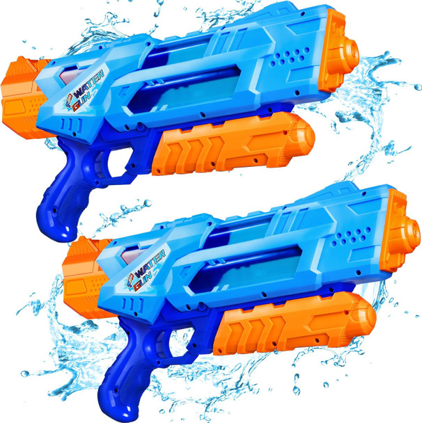 Quanquer Super Water Guns For Kids Adults - 2 Pack Super Water Soaker 1200Cc Squirt Guns With Excellent Range - Ideas Toys For Summer Outdoor Swimming Pool Beach Sand Water Fighting Play
