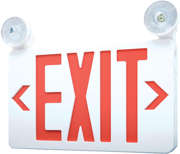 Rp Lighting 12-Inch Red Led High Output Remote Capable Exit Emergency Combo Light White Rp Lighting 12-Inch Red Led High Output Remote Capable Exit Emergency Combo Light White