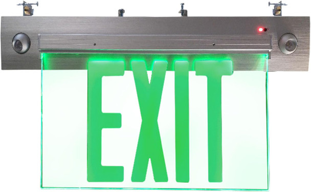 Rp Lighting 17-Inch Green Led Single Faceplate Recessed Edge-Lit Exit Emergency Combo Light Clear Rp Lighting 17-Inch Green Led Single Faceplate Recessed Edge-Lit Exit Emergency Combo Light Clear