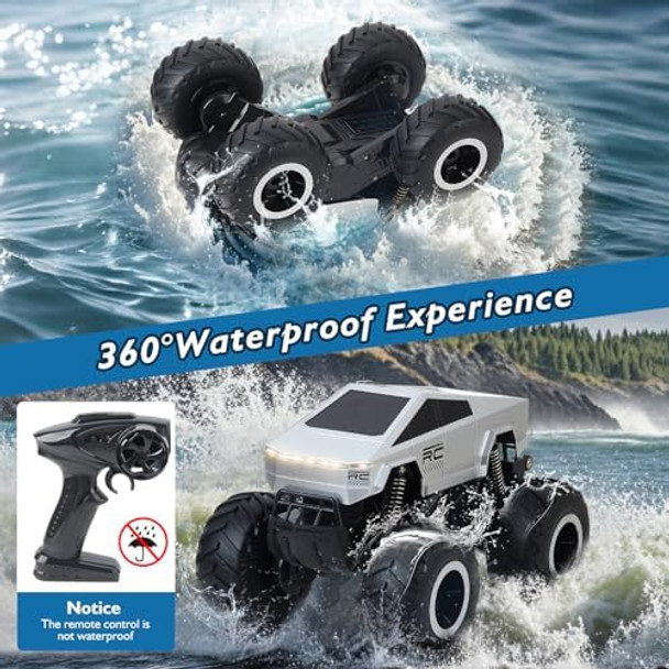 Remote Control Car Off-Road Pick-Up Truck 4Wd Waterproof Rc Trucks Toy Rc Cars For All Terrain 1:16 Scale Hobby Monster Truck Toys 2.4Ghz Vehicles Kids s For Boys/Girls Age 6 7 8 9 10-12+