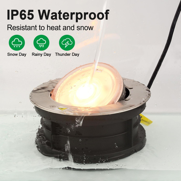 Angle-Adjustable Inground Light For Gardens-Outdoor Led Well LightsLandscape Pathway In-Ground Lighting FixturesBuried LampLow VoltageIp65 Stainless Steel(24 Watts)