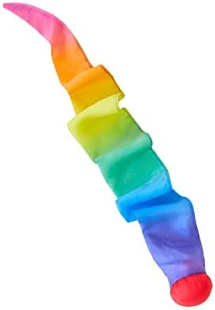 Sarah'S Silks - Skytail - Waldorf Toys For Kids 35" Long Safe For Outdoor And Indoor Use - Rainbow Comet