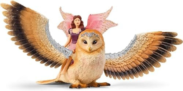 Schleich Bayala Flying Fairy With Glam Owl Playset - Enchanting Magical Fairy And Pet Owl Figurine Playset Imaginative Toy For Children Girls And Boys For Kids Age 5-12