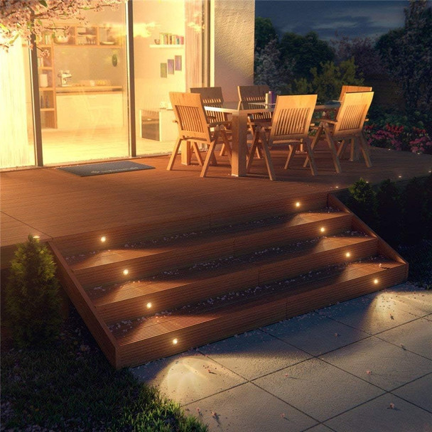 Smy Lighting Recessed Led Deck Lights Kits 6 Pack ( Version) Deck Lighting Waterproof Ip67Low Voltage Led Lights For Garden StepsStair Living Room Bathroom Patio Pool DeckKitchen