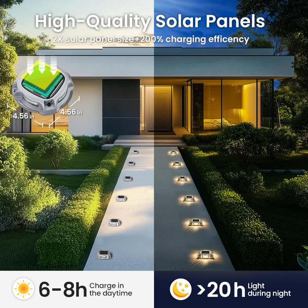 Solpex Solar Deck Dock Lights Outdoor 12 Pack Color Changing Solar Powered Light Driveway Lights Waterproof For Step Sidewalk Path Garden Yard