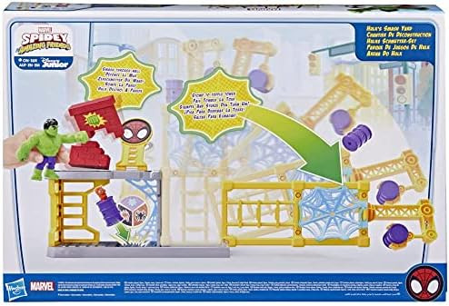 Spidey And His Amazing Friends Hulk’S Smash Yard Preschool Toy Hulk Playset With Toppling Tower And Smash Wall Kids Ages 3 And Up ( Exclusive)