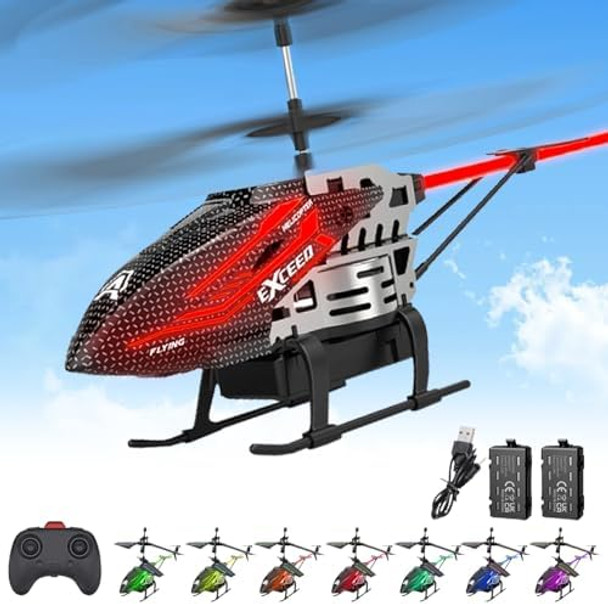 Alloy Abs 7 Led Colors Rc Helicopter Remote Control Helicopter For Kids 3.5Ch Flying Aircraft Airplane Toy High Control Fixed Height Usb Charging Drone For Boys And Girls Ages 6+