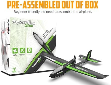 Wing Span 600Mm 23.6" Inch Pre-Assembled Remote Control Aircraft Rc Glider 4-Channel 3D Aerobatics 6 Gyro Xpilot Stabilization Hobby Rc Plane For Beginners Adults Experts (Rtf 3-Batteries)