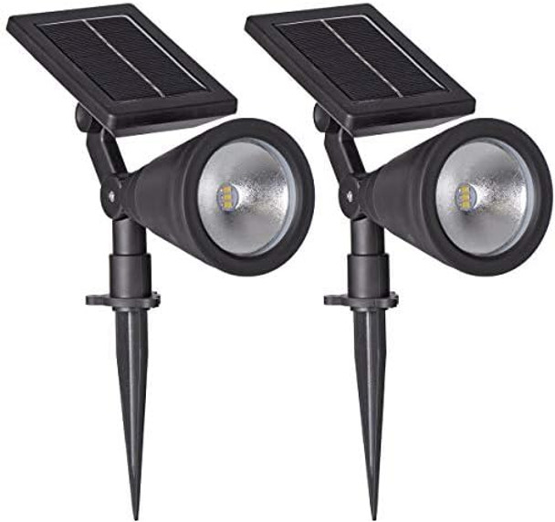Sterno Home Gl40460 Outdoor Solar Led Black Light Kit Ground Or Wall Mountable Landscape Waterproof Security Lighting With Adjustable Spotlight For Patio Porch Deck Garden Pool - 2 Pack Sterno Home Gl40460 Outdoor Solar Led Black Light Kit Ground Or Wall Mountable Landscape Waterproof Security Lighting With Adjustable Spotlight For Patio Porch Deck Garden Pool - 2 Pack