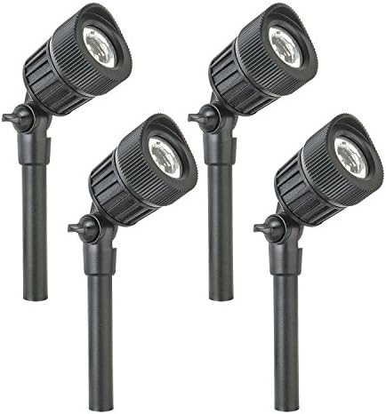 Sterno Home Gl33010Bk Paradise Low Voltage Micro Spot Light Kit 4-Pack Black 4 Piece