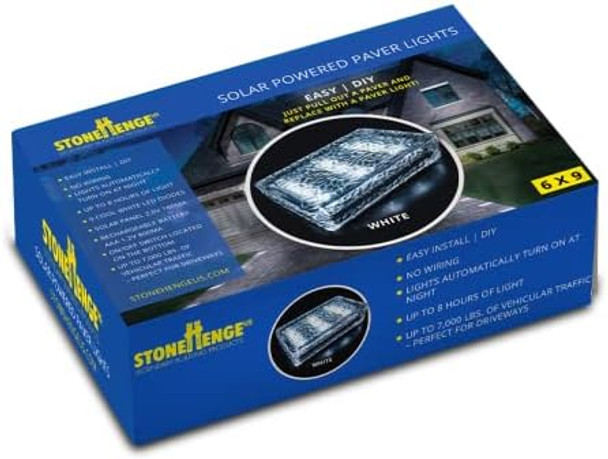 6X9 Cool White Solar Powered Paver Light Driveways Walkways Patios Diy Easy Install No Wiring Up To 7000 Lbs Of Vehicular Traffic 6X9 Cool White Solar Powered Paver Light Driveways Walkways Patios Diy Easy Install No Wiring Up To 7000 Lbs Of Vehicular Traffic