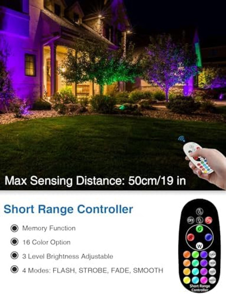 Sunvie Rgbw Landscape Lights Remote Control Color Changing Landscape Lights Remote Controller For Low Voltage Landscape Lights Outdoor Spotlight