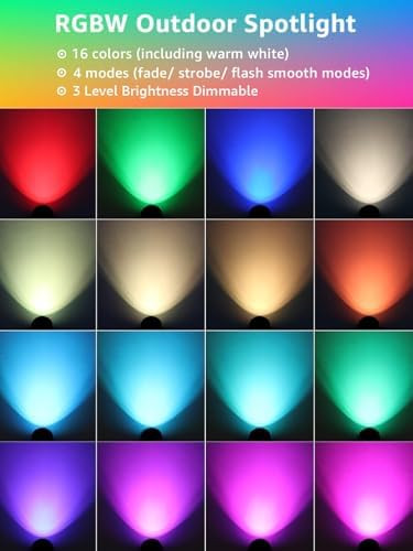 Sunvie Rgbw Landscape Lights Remote Control Color Changing Landscape Lights Remote Controller For Low Voltage Landscape Lights Outdoor Spotlight