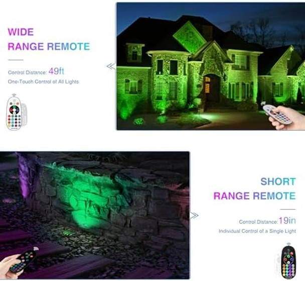 Sunvie Rgbw Well Lights Landscape Led In Ground Color Changing Low Voltage Well Lights 12-24V Waterproof Outdoor Landscape Lighting Grated Top In Ground Light For Pathway Garden Yard Etl 8 Pack