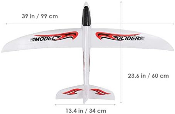 Toyandona 1Pc Foam Glider Airplane 39 Inch Large Throwing Glider Planes Lightweight Outdoor Flying Glider Airplane Toys For Girls Boys Party Favor Or