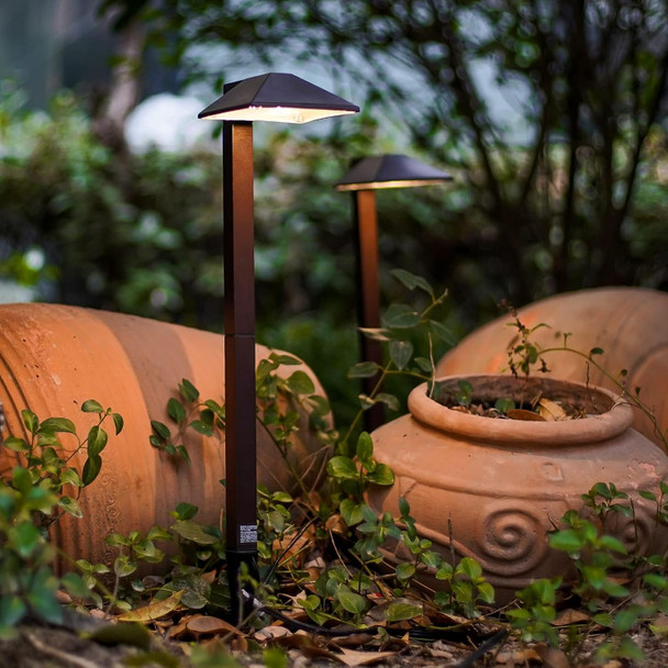 Equinox Outdoor Low Voltage Landscape Lighting 0.6W Led 3100K Warm White Metal 12V Pathway Lights Charcoal Brown 8Pk Kits With Connector And Stake (8Pack) Equinox Outdoor Low Voltage Landscape Lighting 0.6W Led 3100K Warm White Metal 12V Pathway Lights Charcoal Brown 8Pk Kits With Connector And Stake (8Pack)