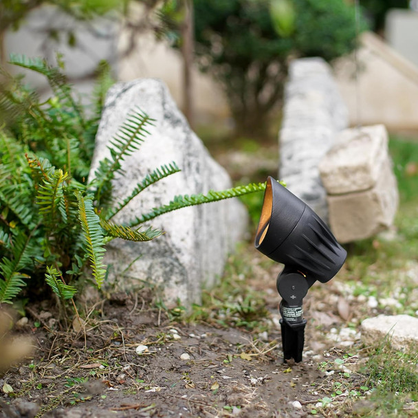 Landscape Lighting Outdoor Spot Lights 50Watt Halogen Spotlights 12V Floodlight Low Voltage Lighting 3000K Warm White With Connector And Stake 8Pack