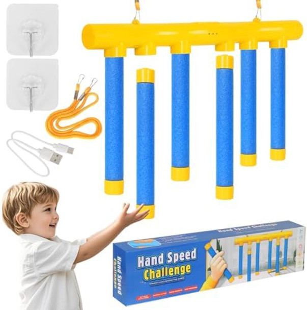 Vefungyan Reaction Time Training Falling Sticks: Catching Drop Sticks Reflex Challenge Hand Eye Coordination Training For Kids And Adults