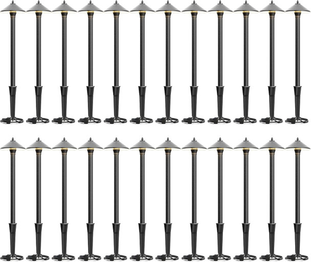 Low Voltage Led Pathway Lights 1.2W Outdoor Landscape Lighting 6 Pack 40 Lumen Landscape Path Lights 2700K For Lawn Patio Yard Walkway Driveway Pathway Garden