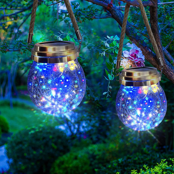 Hanging Outdoor Solar LightsVge 2 Pack 30Led Cracked Glass Ball Decorative LightsSolar Powered Waterproof Landscape Lights With Handle For Tree Yard Garden Patio Fence Holiday Decor(Pingk) Hanging Outdoor Solar LightsVge 2 Pack 30Led Cracked Glass Ball Decorative LightsSolar Powered Waterproof Landscape Lights With Handle For Tree Yard Garden Patio Fence Holiday Decor(Pingk)