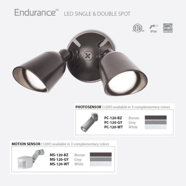 Wac Lighting Endurance Double Spot Energy Star 30W Led Spot Light 3000K In Bronze