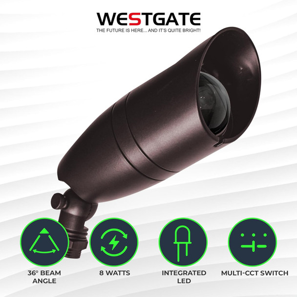 Outdoor Landscape Spotlights – 3000K/4000K/5000K Color Changing Options In Aluminum Housing – 120V Integrated Led Outdoor Spot Light With Shroud For Yard Lawn Garden Walkway And Pathway (8W Black) Outdoor Landscape Spotlights – 3000K/4000K/5000K Color Changing Options In Aluminum Housing – 120V Integrated Led Outdoor Spot Light With Shroud For Yard Lawn Garden Walkway And Pathway (8W Black)