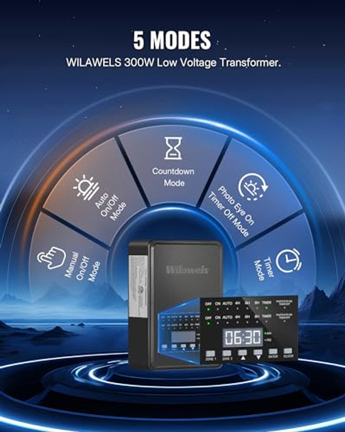 300W Low Voltage Landscape Transformer And 600W Low Voltage Landscape Transformer Bundle Landscape Lighting Transformer With Timer And Photocell Sensor D26Lt06-D25Lt06 300W Low Voltage Landscape Transformer And 600W Low Voltage Landscape Transformer Bundle Landscape Lighting Transformer With Timer And Photocell Sensor D26Lt06-D25Lt06