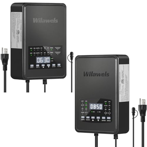 300W Low Voltage Landscape Transformer And 500W Low Voltage Landscape Transformer Bundle Landscape Lighting Transformer With Timer And Photocell Sensor D26Lt06-D24Lt06 300W Low Voltage Landscape Transformer And 500W Low Voltage Landscape Transformer Bundle Landscape Lighting Transformer With Timer And Photocell Sensor D26Lt06-D24Lt06