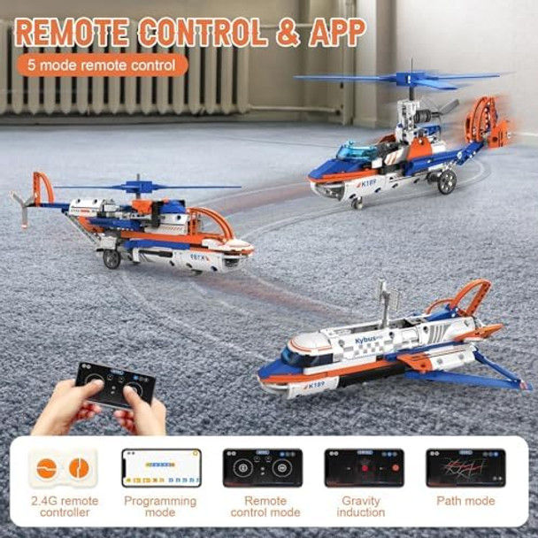 Remote Control Airplane Building Kit For Kids 6+ - Stem Assembly Plane Toy Set Diy Rechargeable Rc Aircraft Model Educational Construction For Boys Girls Ages 6-12