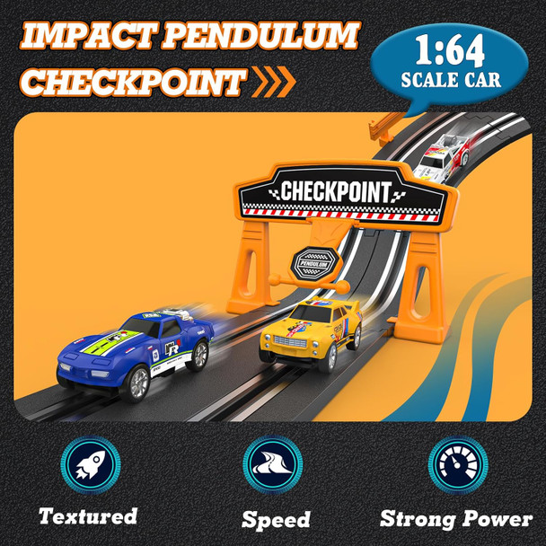 Slot Car Race Track Sets With 4 High-Speed Racing Car Battery Or Electric Race Car Track For Boys And Kids Dual Racing Game Lap Counter Circular Overpass Track s Toys For Boys Kids Age 6 7 8-12