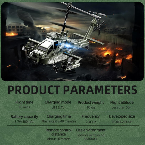 Xikotec Rc Helicopter Remote Control Helicopter Toy For Kids Beginners And Adults With Altitude Hold Gyro & Led Light 2 Batteries & Usb-C Charging For Boys Ages 8-12 (Green)