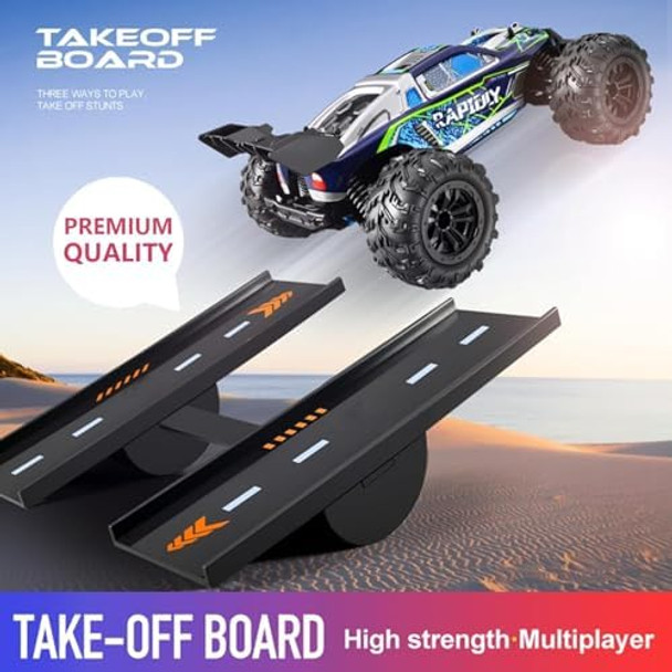 Rc Car Jump Ramp Plastic Racing Takeoff Board Stunt Playset With 3 Game Modes For 1/8 1/10 1/12 1/14 1/16 Rc Crawler Car Accessories