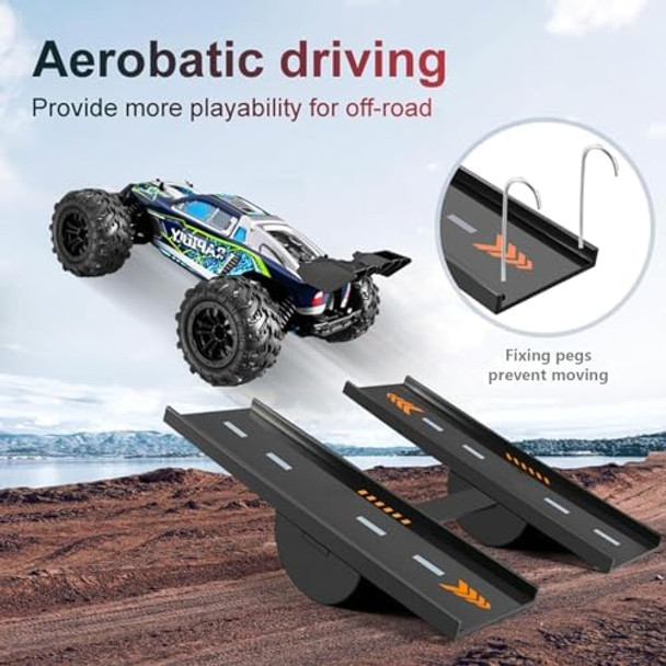 Rc Car Jump Ramp Plastic Racing Takeoff Board Stunt Playset With 3 Game Modes For 1/8 1/10 1/12 1/14 1/16 Rc Crawler Car Accessories