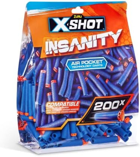 Xshot Insanity 200 Dart Refill Pack By Zuru Compatible With Xshot And Other Brands Blaster Outdoor Toys