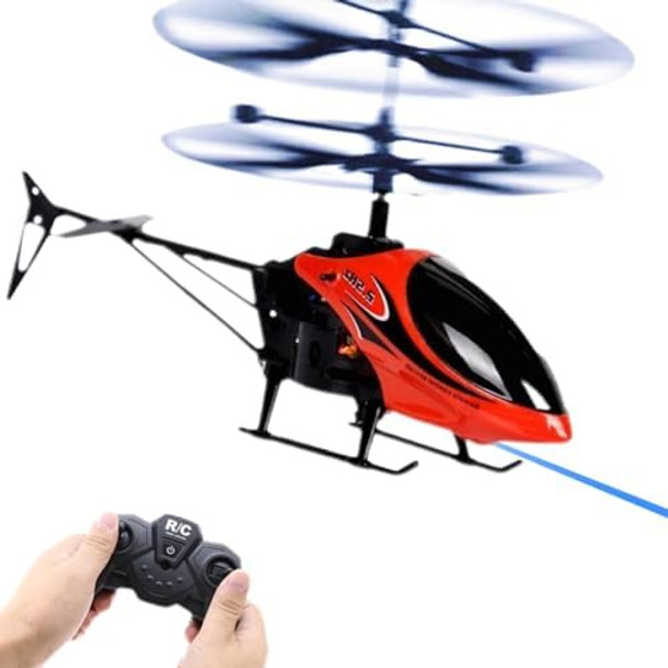 Remote Control Helicopter Toy 2-Channel 2.4 Ghz 2 Speeds Up And Down Flying For Kids Red