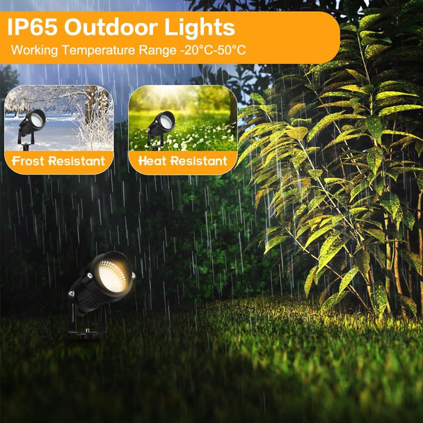 Outdoor Landscape Lighting 24W 4 Pack Outdoor Spot Lights With Transformer For Yard Plant Lawn Tree Flags House Garden Fence 120V Low Voltage Landscape Lights Ip65 Waterproof