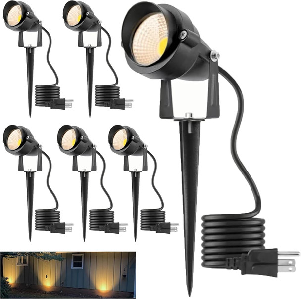 Outdoor Spotlights Warm White Yard Spot Lights 120V 3000K 10W Metal Case Ip65 Waterproof Lawn Landscape Lighting Pathway Outside Uplights Us 3-Plug (6 Lights) Outdoor Spotlights Warm White Yard Spot Lights 120V 3000K 10W Metal Case Ip65 Waterproof Lawn Landscape Lighting Pathway Outside Uplights Us 3-Plug (6 Lights)