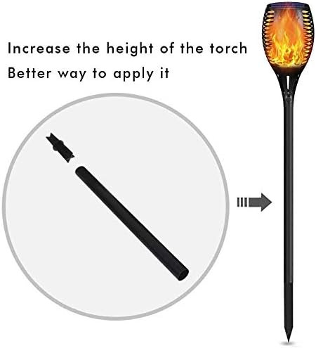Youngpower Plastic Pole Extension And Joint Kits Connector For Solar Flame Torches 12" Extension Makes Tiki Torches Taller 4 Pack（Only For Youngpower Lager Solar Touch）