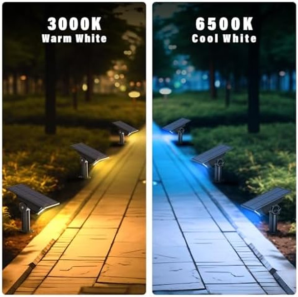 Solar Spot Lights Outdoor 4 Pack 6 Modes Color Changing Solar Landscape Spotlights For Outside Ip65 Waterproof Solar Powered Outdoor Lights For Pathway Walkway Driveway Garden Tree Yard