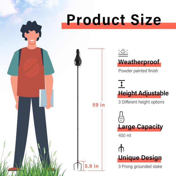 6 Pack Metal Torches For Outside d Metal Torches With 3-Prong Grounded Stake Extra-Large 58-Inch Citronella Torches For Party Patio Pathway (More Stable) 6 Pack Metal Torches For Outside d Metal Torches With 3-Prong Grounded Stake Extra-Large 58-Inch Citronella Torches For Party Patio Pathway (More Stable)