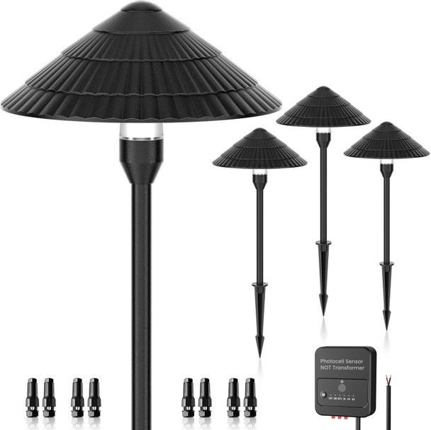 Zzxx Led Low Voltage Pathway Lights 5W 2700K Led Outdoor Landscape Lighting With Photocell 12-24V Cast-Aluminum Low Voltage Lights Ip66 Waterproof Landscape Spotights For Path Garden Yard12 Pack