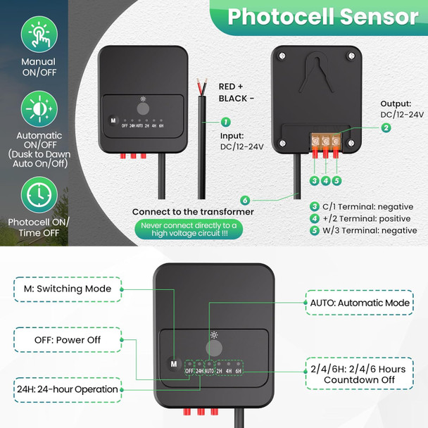 Zzxx Led Low Voltage Pathway Lights 5W 2700K Led Outdoor Landscape Lighting With Photocell 12-24V Cast-Aluminum Low Voltage Lights Ip66 Waterproof Landscape Spotights For Path Garden Yard12 Pack