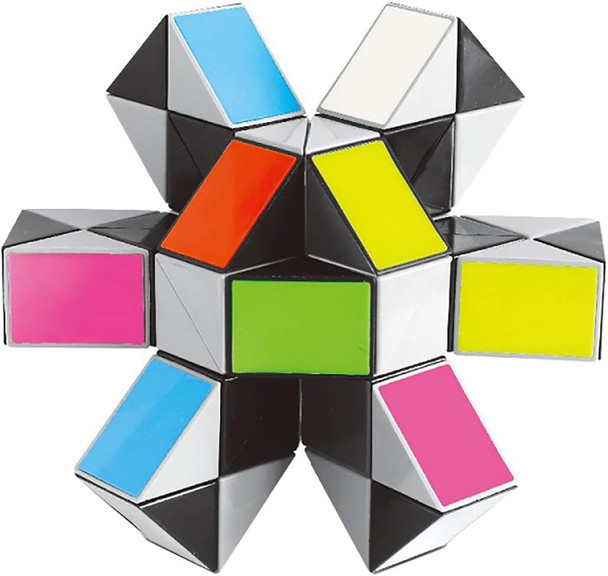 Ahyuan Larger Snake Cube Puzzle Fidget Sensory Toy Vivid Rainbow 8 Colors Magic Ruler Twist Cube Puzzle Games Brain Teaser Puzzles Top Anti-Anxiety Fidget Twisty Toys (48 Wedges) Ahyuan Larger Snake Cube Puzzle Fidget Sensory Toy Vivid Rainbow 8 Colors Magic Ruler Twist Cube Puzzle Games Brain Teaser Puzzles Top Anti-Anxiety Fidget Twisty Toys (48 Wedges)