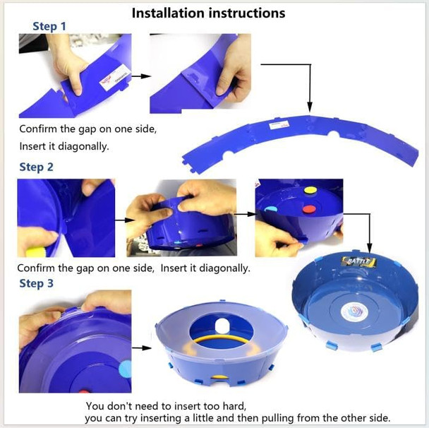 Aimoly Spinning X Stadium Battle Arena - 6-In-1 Gears System,16.2 Inch Large Size,Multi-Game Mode,Protective Cover Compatible With Beyblade X Spinning-Top Toys
