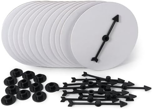 Apostrophe Games 12 Board Game Arrow Spinners, Family Games Accessories - Blank Diy Gaming Spinners, Create Your Own - Replacement Pieces