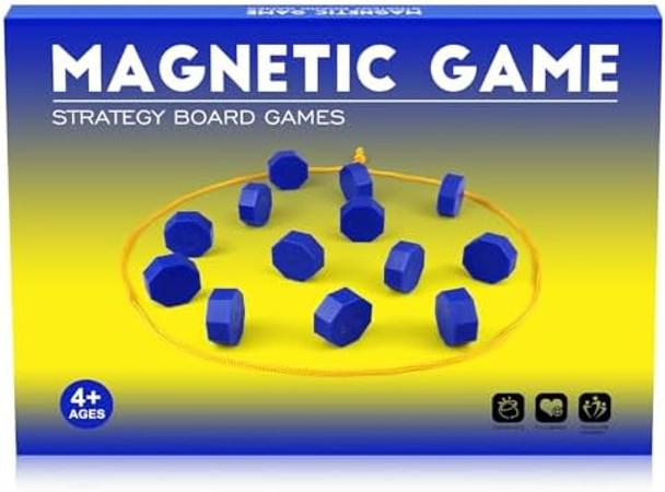 Bameca Magnet Game With String, Magnetic Chess Game For Family & Party & Travel & Camping - Puzzle Strategy Games, 2 Player Games For Kids & Adults