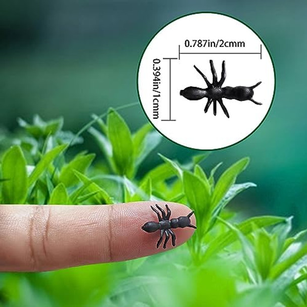 Beinme 60 Pcs Fake Ants, April Fool'S Day Prank Plastic Black Ants, Halloween Insect Party Decoration Supplies, Realistic Ant Prank Toy (Black Small)
