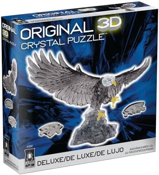 Bepuzzled, Eagle Deluxe Original 3D Crystal Puzzle, Perfect For Puzzlers Ages 12 And Up, Challenging To Complete And Beautiful To Display, Collect Them All